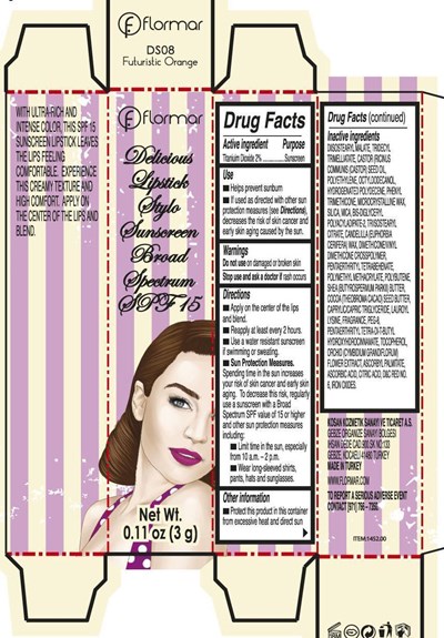 Flormar Delicious Lipstick Sytlo Ds08 (Flormar Delicious Lipstick Sytlo Ds08)